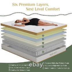 10 Innerspring Hybrid Mattress in a Box with Gel Memory Foam Small Double 4FT