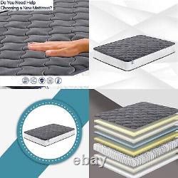 4FT Small Double Memory Foam Luxury Orthopaedic Pocket Sprung Quilted Mattress