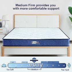 BedStory Sprung Double Mattress Memory Foam Orthopaedic 6 inch Firm Mattress