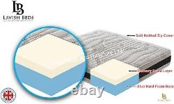 Blue Hard Foam & Memory Foam Hybrid Orthopedic Medium Firm Mattress + Zip Cover