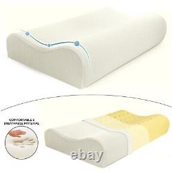 Contour Memory Foam Pillow With Cover Orthopaedic Head Neck Back Support Pillow