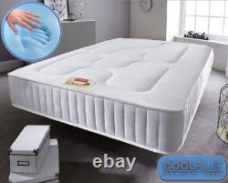 Cool Blue Memory Foam Mattress NEXT DAY DELIVERY 3ft Single 4ft 6 Double 5ft 6ft