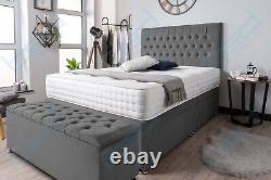 Euphoria Plush Memory Foam Divan Bed With Mattress & Headboard 3ft 4ft6 Double