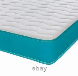 Extreme Comfort Essentials Teal Blue Memory Foam Spring Mattress 3ft. 4ft6 & 5ft