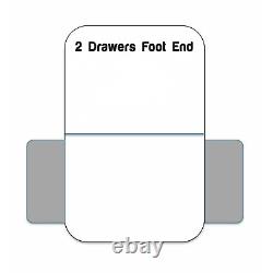 Grey Divan Bed with Memory Foam Mattress & Headboard 3FT Single 4FT6 Double 5FT