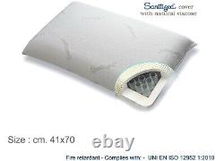 HUGGE Hybrid luxury anti bacterial pillow memory foam + coils made in Italy