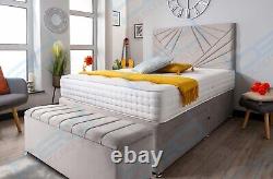 Imperial Divan Bed With Memory Foam Mattress & Free Velvet Matching Headboard Uk