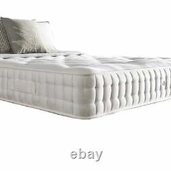 KING SIZE Luxury Orthopaedic White Quilted Memory Foam Sprung Mattress 5ft