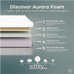 King Size Luxury Aurora Memory Foam Ortho Fox & Gray Medium Firm Oxford UK 5'0