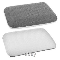 Luxury 2in1 Memory Foam Core Orthopaedic Support Firm Bed Pillow Anti-Bacterial