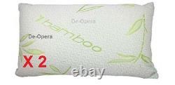 Luxury Bamboo Memory Foam Pillow Firm Head Neck Support Orthopedic BN