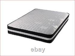 Luxury Comfort Memory Foam Mattress- 2000 Spring Deep Quilted Mattress- 10 Inch