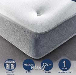 Luxury Coolblue Quilted Memory Foam Mattress 3ft 4ft6 DOUBLE 5ft King Mattress