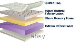 Luxury Latex Memory Foam Mattress Orthopedic Single Double King Size Super King