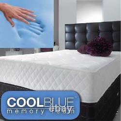 Luxury Medium Cool BLUE Memory Foam Spring Mattress- ALL SIZES- 6 Inch