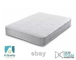 Luxury Memory Foam Sprung Mattress Quilted Cover Grey Border
