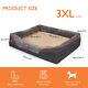 Luxury Pet Couch Cooling Orthopedic Memory Foam Quilted Bolstered Sofa Dog Bed