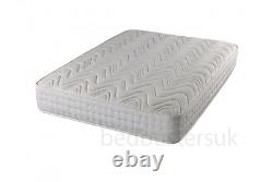 Luxury Quilted Memory Foam Sprung Mattress 3FT Single 4FT6 Double 5FT King