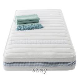 MEMORY FOAM TOPPED QUILTED MATTRESS in 2FT6 3FT 4FT 4FT'6 DOUBLE 5FT KING 6FT