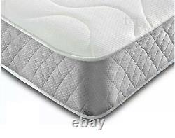 Memory Foam And OpenCoil Quilted 8 deep Mattress Grey Border All Size Available