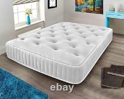 Memory Foam Extra Deep Tufted Sprung Mattress 3ft 4ft6 Double 5FT King Size 6ft