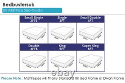 Memory Foam Matress Quilted Sprung Mattress 3ft Single 4'6 Double 5ft King size