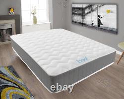 Memory Foam Mattress Quilted Sprung Single 3ft Double 4ft6 DOUBLE 5ft Matress