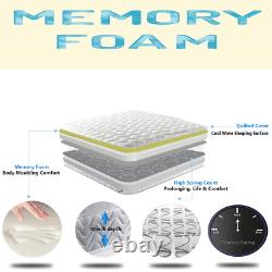 Memory Foam Mattress Sprung Luxury Mattress 3FT Single 4FT6 Double 5FTKing 6FT