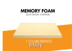 Memory Foam Mattress Topper 1 & 2 Made with Fluffy Soft Microfiber Fabric
