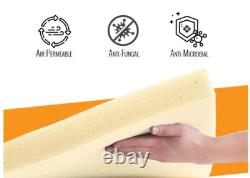 Memory Foam Mattress Topper 1 & 2 Made with Fluffy Soft Microfiber Fabric