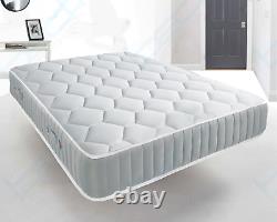 Memory Foam Pocket Luxury Mattress Quilted Sprung 3ft Single 4ft6 Double 5ft 6ft