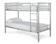 Metal Single Bunk Bed Single 3ft Silver Twin Sleeper With Or Without Matts