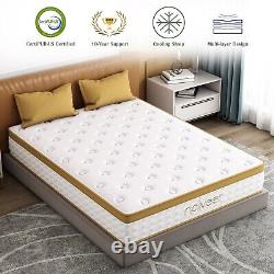 Naiveer Luxury Mattress Rolled Bed Memory Foam Coil Sprung 10 Single King Queen