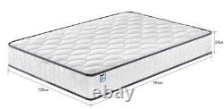 New Memory Foam Sprung Quiled Luxury Mattress Single Small-Double Double King