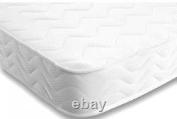 New White Cool Memory Foam Spring Quilted Mattress- 3ft, 4ft, 4ft6, 5ft, 6ft