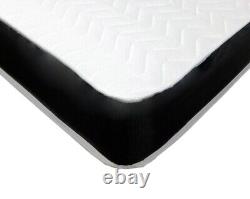 New White Foam Micro Quilted Sprung 18cm deep Mattress-2ft6 3ft 4ft 4ft6 5ft 6ft