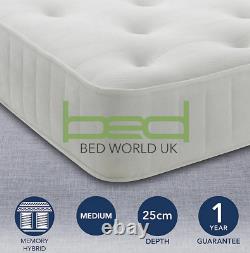 ORTHOPAEDIC DIVAN BED SET WITH MATTRESS AND HEADBOARD 3FT 4FT6 Double 5FT B/C