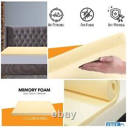 Orthopaedic Memory Foam Mattress Topper 1- 2 Thick without Cover UK made