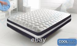 Orthopeadic Quilted Memory Foam Sprung Mattress 3ft single 4ft 4ft6 Double King