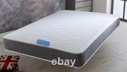 Orthopeadic Quilted Memory Foam Sprung Mattress 3ft single Double King White 4ft
