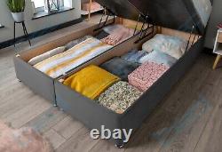 Ottoman Gas Lift Storage Divan Bed + Free Headboard + Memory Foam Mattress UK
