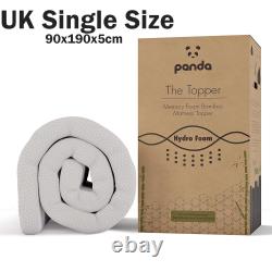 Panda Memory Foam Bamboo Mattress Topper Single Small Double Super King Bed Size
