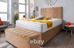 Plush Memory Foam Divan Bed Set With Mattress Headboard 3ft 4ft6 Double 5ftking