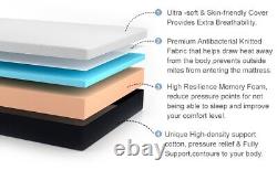 Single Memory Foam 3ft Soft Mattress Medium Firm Breathable Soft Fabric