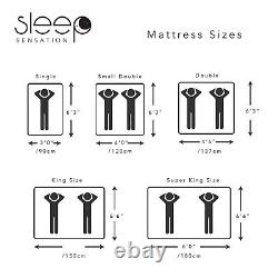 Sleep Easy Memory Foam Mattress Sprung Mattress 3ft Single 4ft6 Double 5ft 6ft