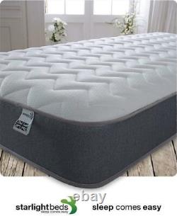 Starlight Beds-Grey Memory Foam Mattress-7.5 Deep, Sprung Mattress-All Sizes