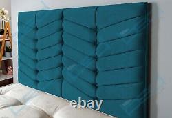 Storage Bed Ottoman Gas Lift Velvet Divan, Memory Foam Mattress & Luxe Headboard
