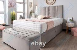 Vertical Memory Ortho Plush Divan Bed Set With Mattress And 24 Deluxe Headboard
