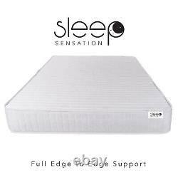 White Sleep Easy Memory Foam Hybrid Mattress 3ft Single 4ft6 Double 5ft 6ft
