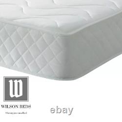 White Spring & Memory Foam Quilted Mattress. 3ft Single, 4ft, 4ft6, 5ft. 8 Inch